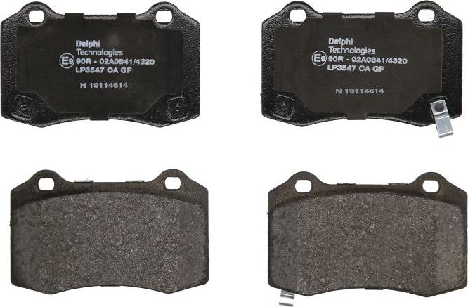 Delphi LP3547 - Гальмівні колодки, дискові гальма autocars.com.ua