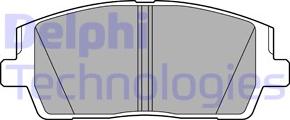 Delphi LP3552 - Тормозные колодки, дисковые, комплект autodnr.net