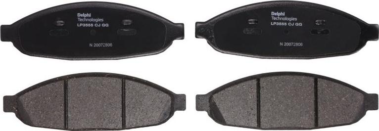 Delphi LP3555 - Гальмівні колодки, дискові гальма autocars.com.ua