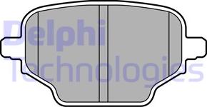 Delphi LP3580 - Тормозные колодки, дисковые, комплект avtokuzovplus.com.ua