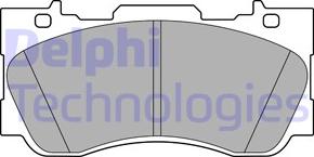 Delphi LP3592 - Тормозные колодки, дисковые, комплект avtokuzovplus.com.ua