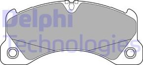 Delphi LP3593 - Тормозные колодки, дисковые, комплект autodnr.net