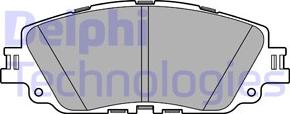 Delphi LP3596 - Гальмівні колодки, дискові гальма autocars.com.ua