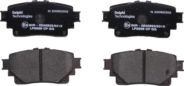 Delphi LP3599 - Гальмівні колодки, дискові гальма autocars.com.ua