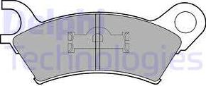 Delphi LP361 - Тормозные колодки, дисковые, комплект avtokuzovplus.com.ua