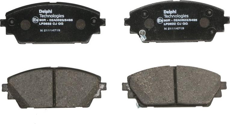 Delphi LP3632 - Гальмівні колодки, дискові гальма autocars.com.ua