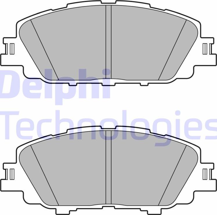 Delphi LP3647 - Гальмівні колодки, дискові гальма autocars.com.ua