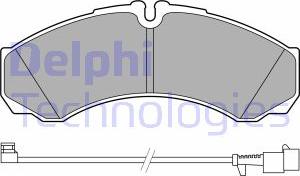 Delphi LP3658 - Тормозные колодки, дисковые, комплект autodnr.net
