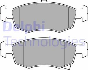 Delphi LP3668 - Гальмівні колодки, дискові гальма autocars.com.ua