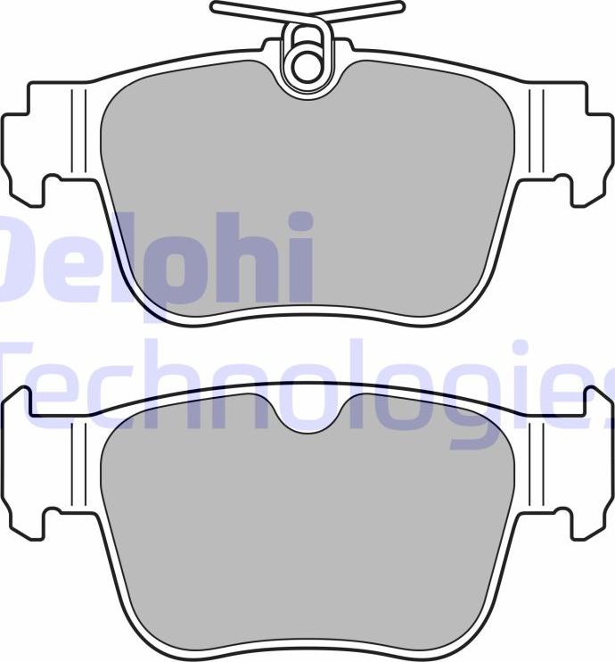 Delphi LP3669 - Гальмівні колодки, дискові гальма autocars.com.ua