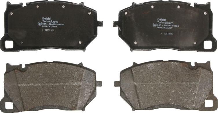 Delphi LP3679 - Гальмівні колодки, дискові гальма autocars.com.ua
