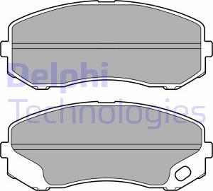 Delphi LP3687 - Гальмівні колодки, дискові гальма autocars.com.ua