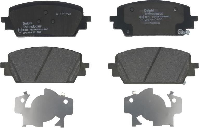 Delphi LP3705 - Гальмівні колодки, дискові гальма autocars.com.ua