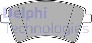 Delphi LP3715 - Тормозные колодки, дисковые, комплект autodnr.net