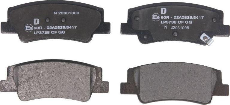 Delphi LP3738 - Гальмівні колодки, дискові гальма autocars.com.ua