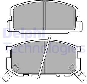 Delphi LP402 - Тормозные колодки, дисковые, комплект avtokuzovplus.com.ua