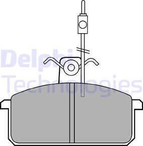 Delphi LP436 - Тормозные колодки, дисковые, комплект avtokuzovplus.com.ua