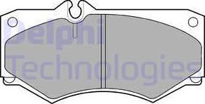 Delphi LP468 - Тормозные колодки, дисковые, комплект avtokuzovplus.com.ua