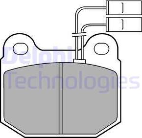 Delphi LP485 - Тормозные колодки, дисковые, комплект autodnr.net