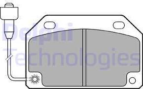 Delphi LP487 - Тормозные колодки, дисковые, комплект autodnr.net