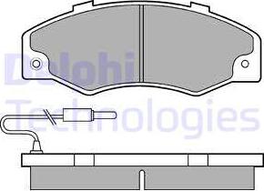 Delphi LP489 - Тормозные колодки, дисковые, комплект avtokuzovplus.com.ua