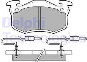 Delphi LP491 - Тормозные колодки, дисковые, комплект avtokuzovplus.com.ua