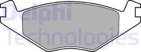 Delphi LP505 - Гальмівні колодки, дискові гальма autocars.com.ua