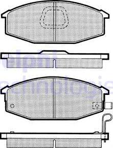 Delphi LP545 - Тормозные колодки, дисковые, комплект avtokuzovplus.com.ua