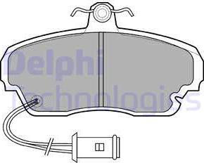 Delphi LP558 - Тормозные колодки, дисковые, комплект avtokuzovplus.com.ua