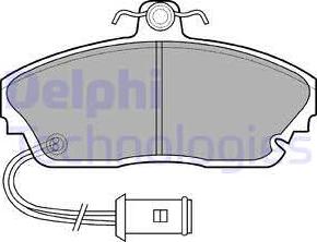 Delphi LP559 - Тормозные колодки, дисковые, комплект avtokuzovplus.com.ua