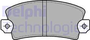 Delphi LP56 - Тормозные колодки, дисковые, комплект avtokuzovplus.com.ua