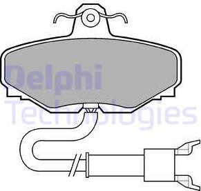 Delphi LP601 - Гальмівні колодки, дискові гальма autocars.com.ua