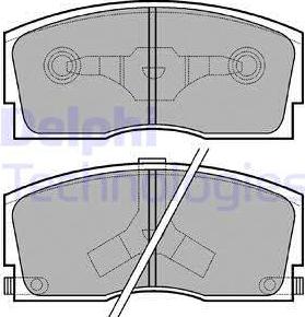 Delphi LP626-18B1 - Тормозные колодки, дисковые, комплект avtokuzovplus.com.ua