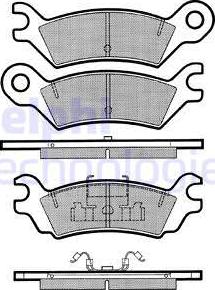 Delphi LP631 - Тормозные колодки, дисковые, комплект avtokuzovplus.com.ua