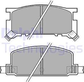 Delphi LP634 - Тормозные колодки, дисковые, комплект autodnr.net