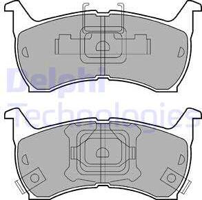 Delphi LP663 - Тормозные колодки, дисковые, комплект avtokuzovplus.com.ua