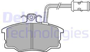 Delphi LP674 - Тормозные колодки, дисковые, комплект avtokuzovplus.com.ua