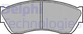 Delphi LP676 - Тормозные колодки, дисковые, комплект autodnr.net