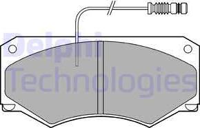 Delphi LP697 - Тормозные колодки, дисковые, комплект avtokuzovplus.com.ua