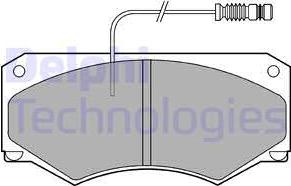 Delphi LP698 - Тормозные колодки, дисковые, комплект avtokuzovplus.com.ua