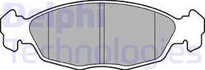 Delphi LP702 - Гальмівні колодки, дискові гальма autocars.com.ua