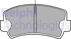 Delphi LP71 - Тормозные колодки, дисковые, комплект avtokuzovplus.com.ua