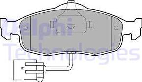 Delphi LP781 - Тормозные колодки, дисковые, комплект avtokuzovplus.com.ua