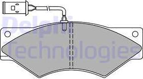 Delphi LP8040 - Тормозные колодки, дисковые, комплект avtokuzovplus.com.ua