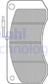 Delphi LP861 - Тормозные колодки, дисковые, комплект avtokuzovplus.com.ua