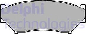 Delphi LP967 - Гальмівні колодки, дискові гальма autocars.com.ua