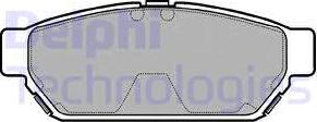 Delphi LP968 - Гальмівні колодки, дискові гальма autocars.com.ua