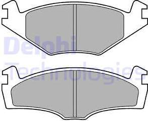 Delphi LP979 - Тормозные колодки, дисковые, комплект avtokuzovplus.com.ua