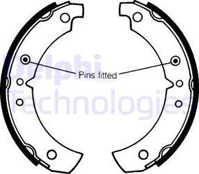 Delphi LS1052 - Комплект гальм, барабанний механізм autocars.com.ua