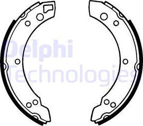 Delphi LS1062 - Комплект тормозных колодок, барабанные autodnr.net